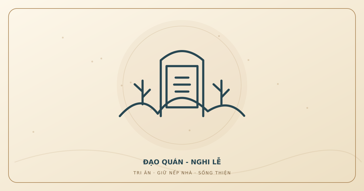 Minh họa văn khấn tạ mộ trước Tết do Đạo Quán thiết kế.