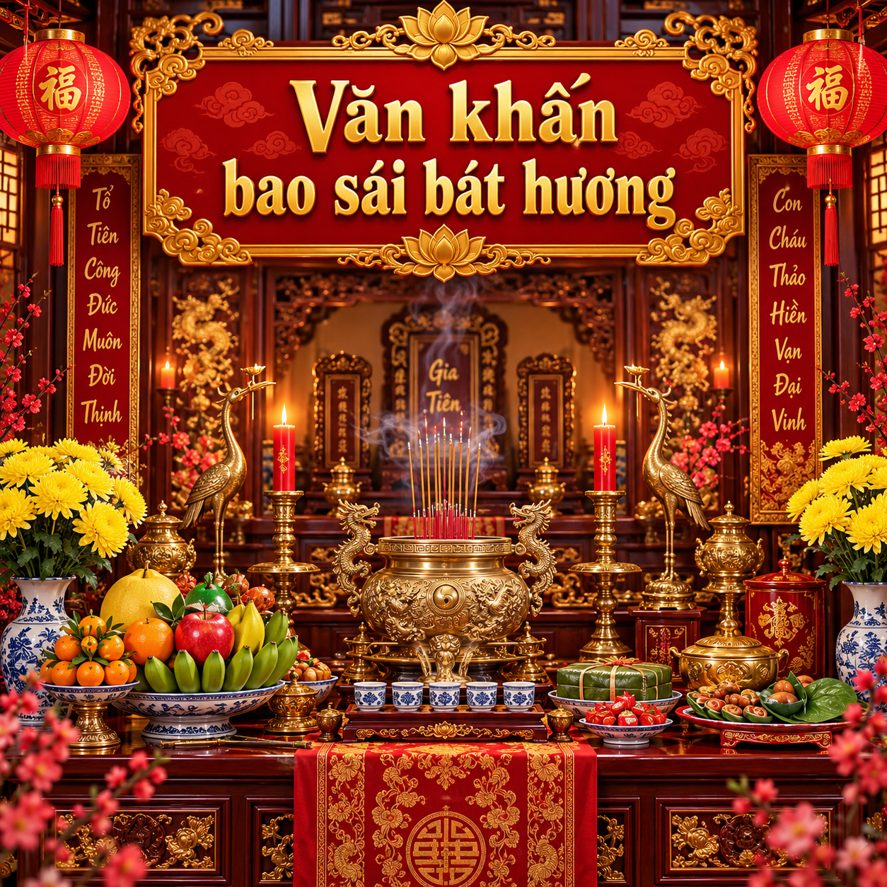 Văn khấn bao sái bát hương