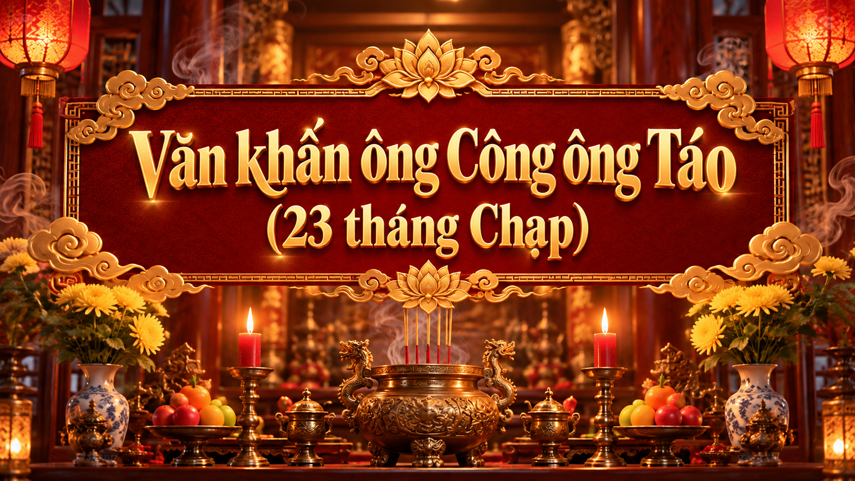 Văn khấn ông Công ông Táo (23 tháng Chạp)