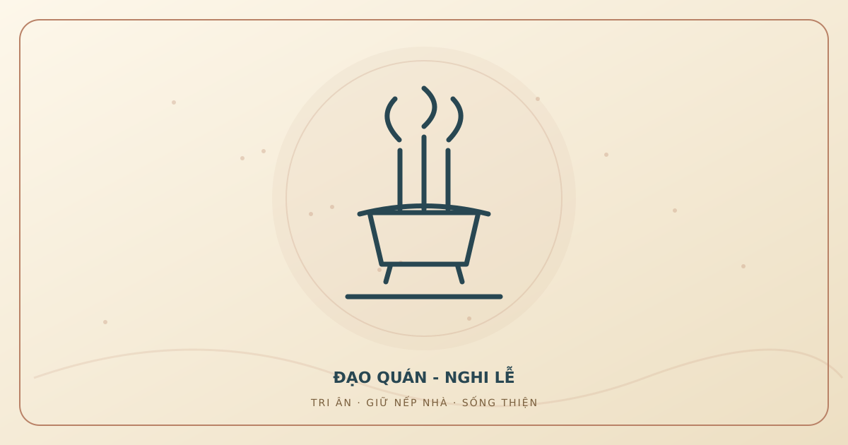 Minh họa văn khấn tiễn gia tiên, lễ hóa vàng sau Tết do Đạo Quán thiết kế.