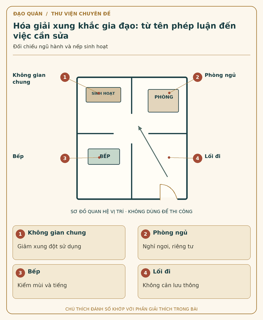 Sơ đồ đối chiếu: Hóa giải xung khắc gia đạo: từ tên phép luận đến việc cần sửa