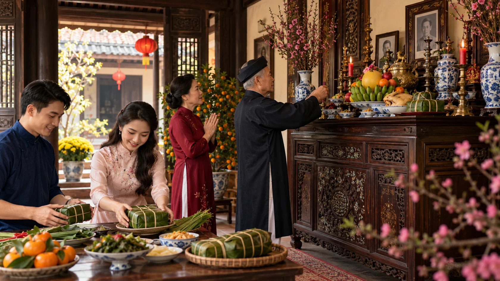 Tục cúng gia tiên ba ngày Tết của người Việt