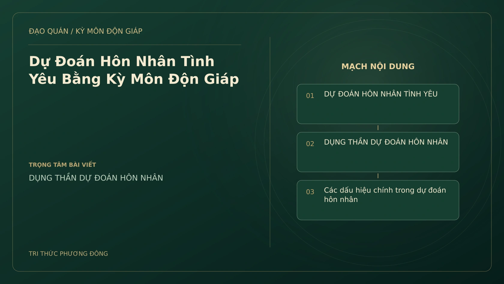 Dự Đoán Hôn Nhân Tình Yêu Bằng Kỳ Môn Độn Giáp