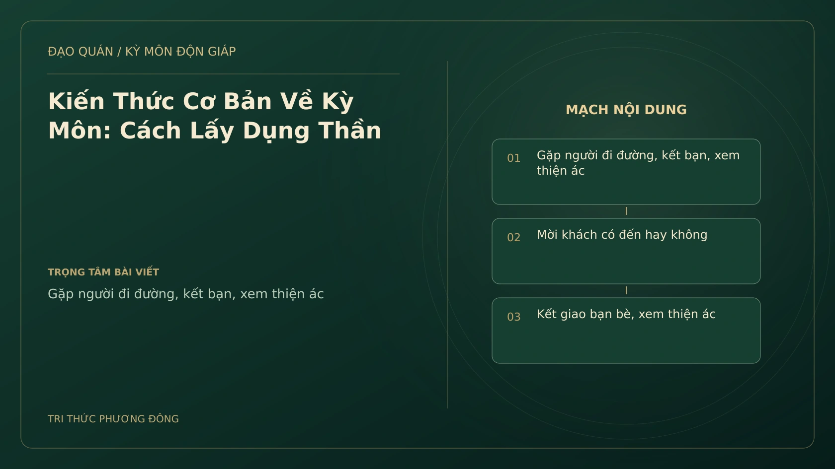 Kiến Thức Cơ Bản Về Kỳ Môn: Cách Lấy Dụng Thần