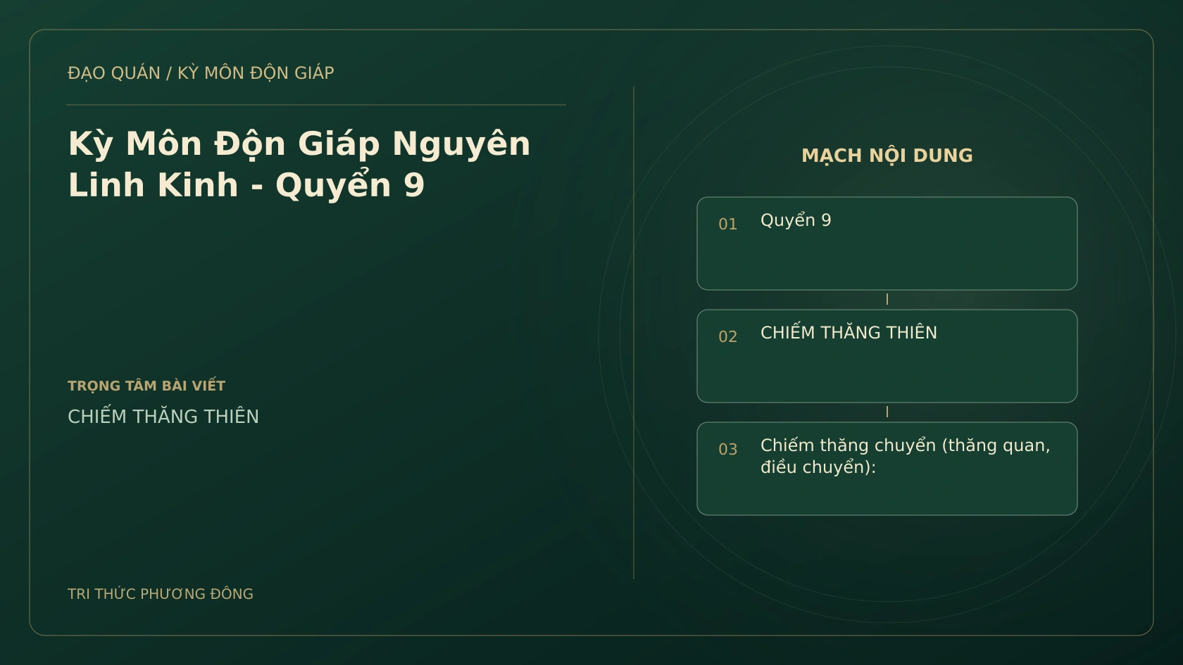 Kỳ Môn Độn Giáp Nguyên Linh Kinh - Quyển 9