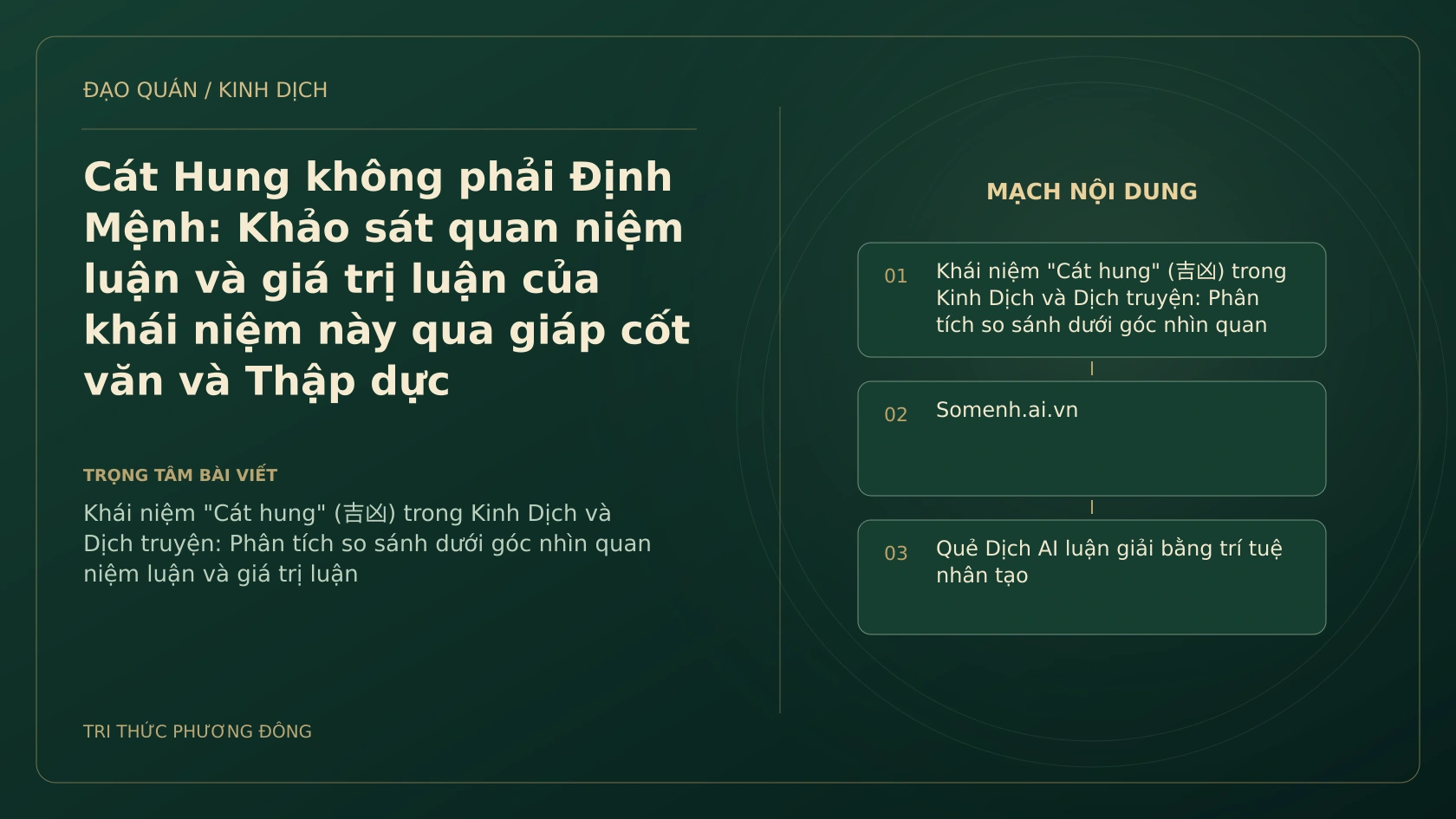 Minh họa Dịch học: Cát Hung không phải Định Mệnh: Khảo sát quan niệm luận và giá trị luận của khái niệm này qua giáp cốt văn và Thập dực