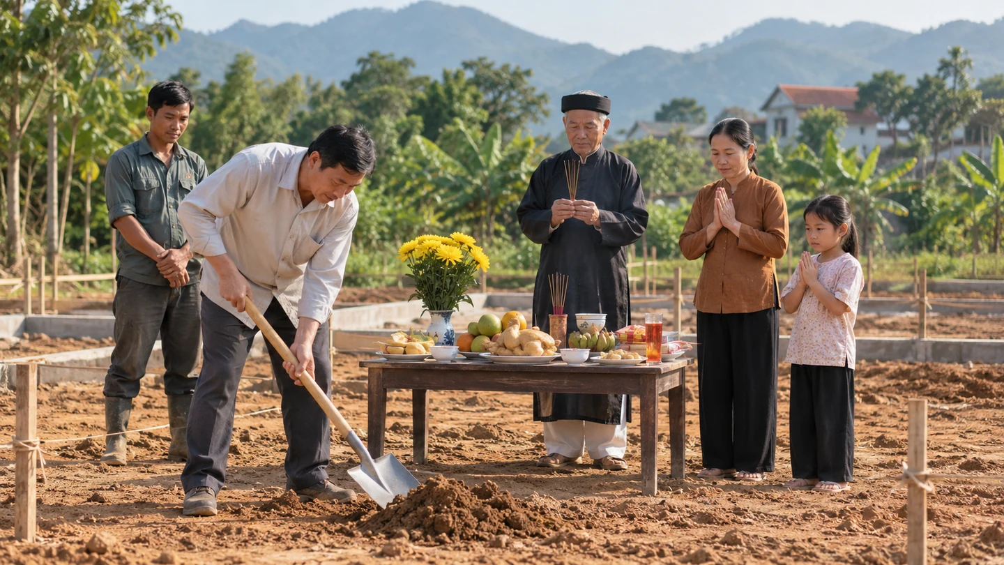 Văn khấn lễ động thổ