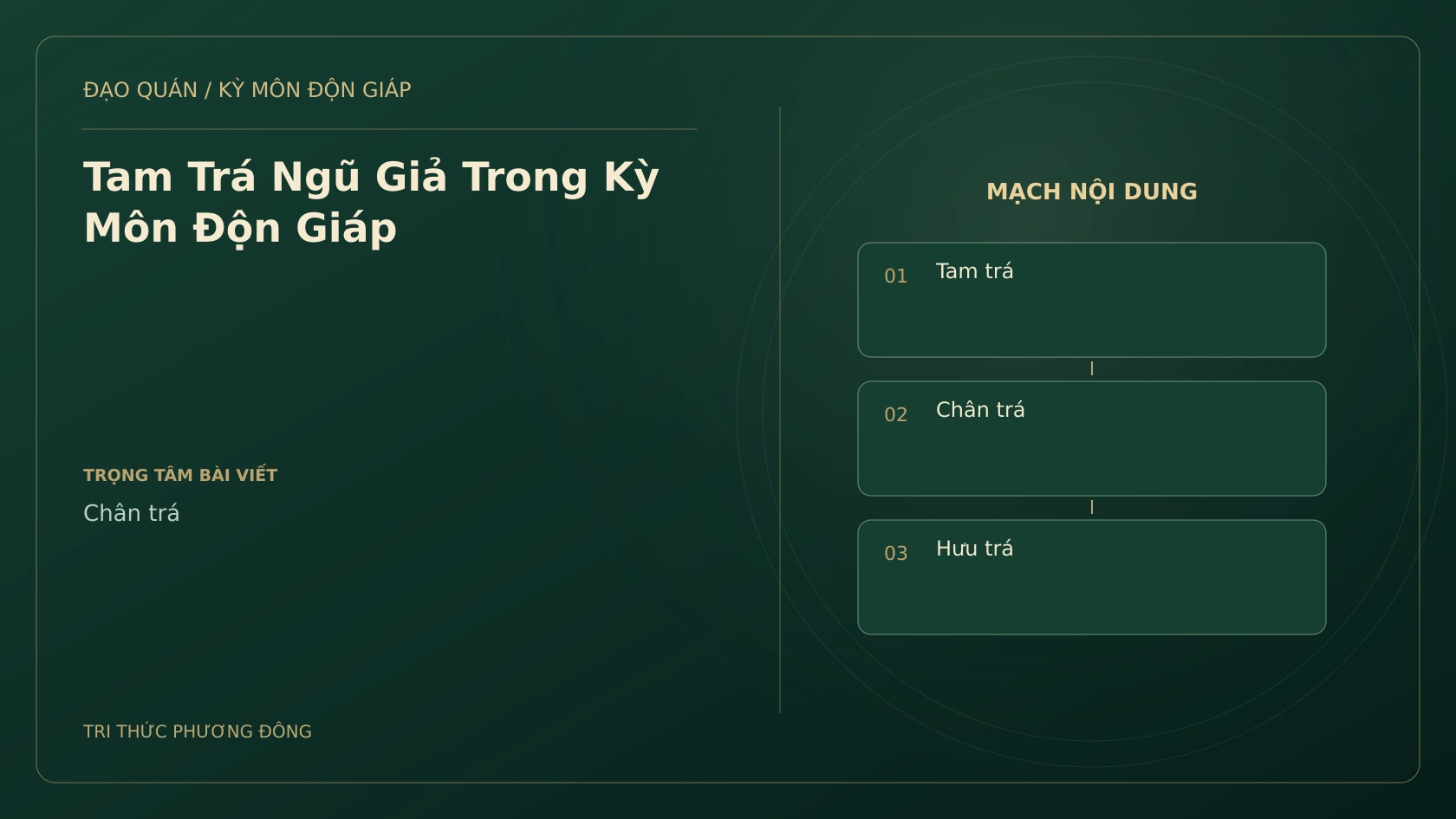 Tam Trá Ngũ Giả Trong Kỳ Môn Độn Giáp