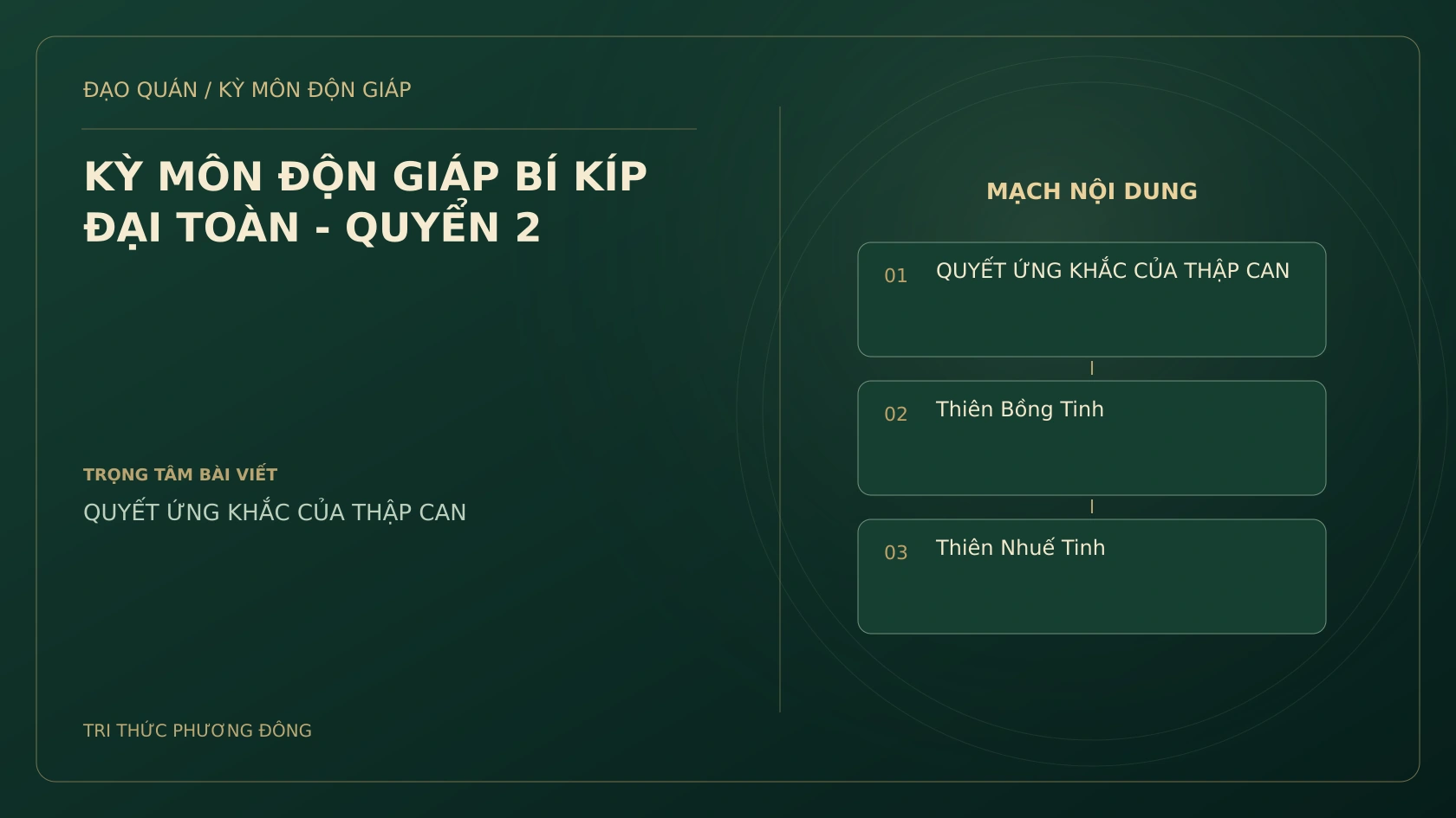 KỲ MÔN ĐỘN GIÁP BÍ KÍP ĐẠI TOÀN - QUYỂN 2