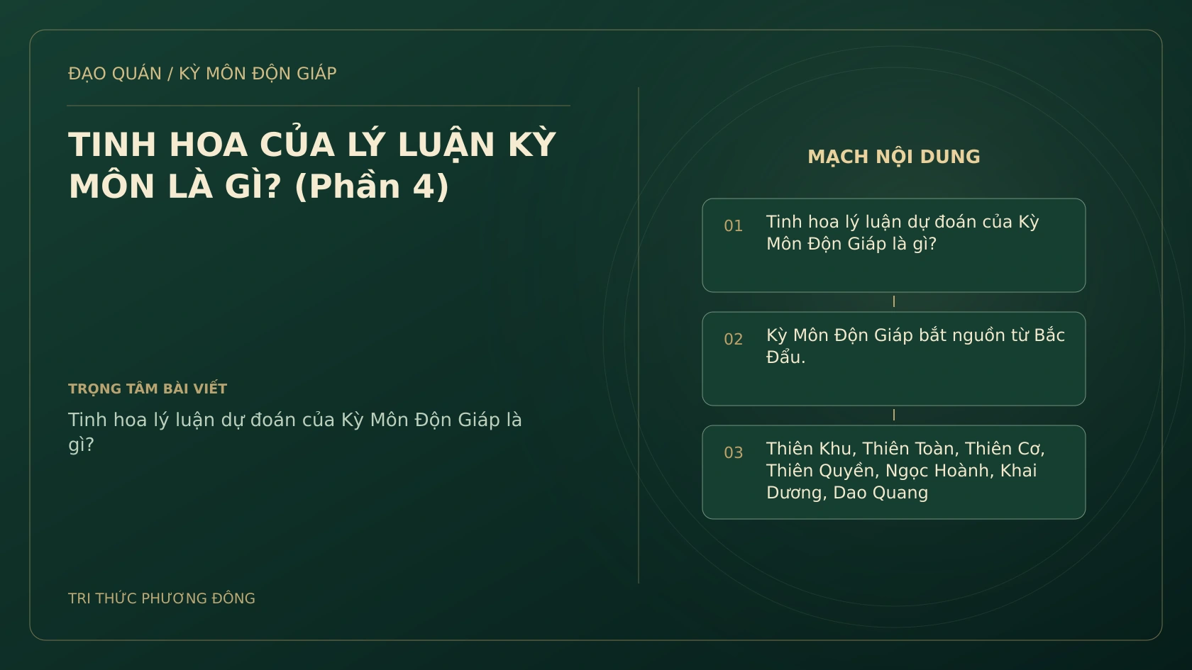 TINH HOA CỦA LÝ LUẬN KỲ MÔN LÀ GÌ? (Phần 4)