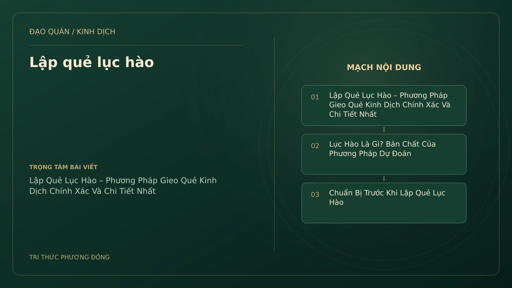 Minh họa Dịch học: Lập quẻ lục hào