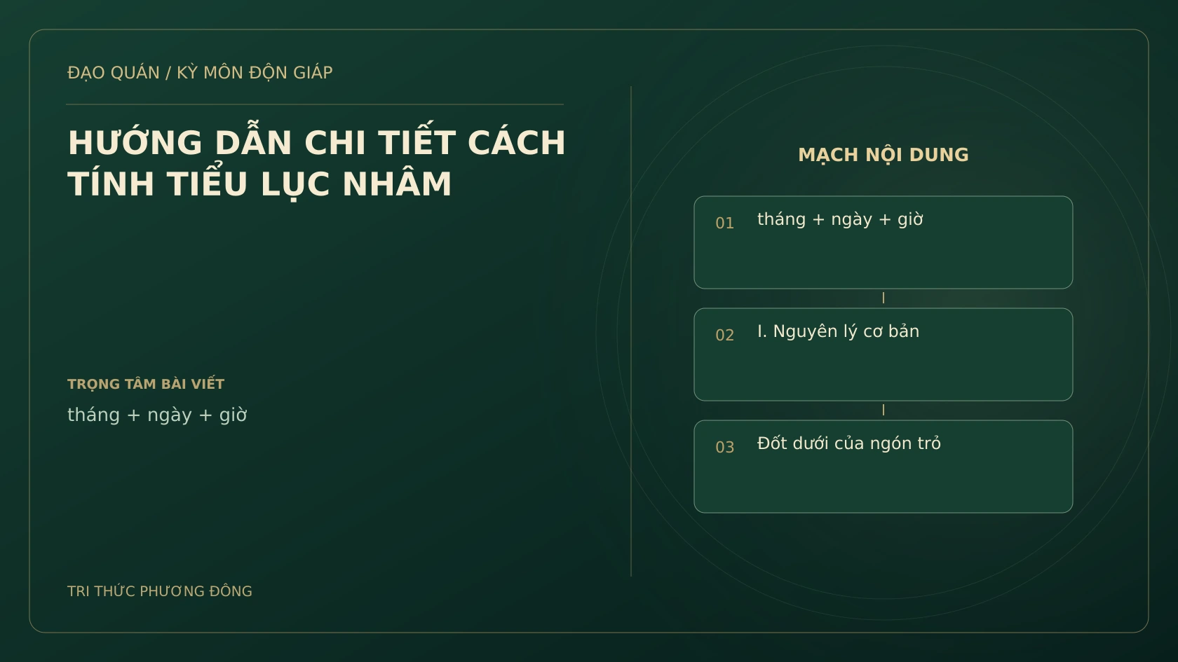 HƯỚNG DẪN CHI TIẾT CÁCH TÍNH TIỂU LỤC NHÂM