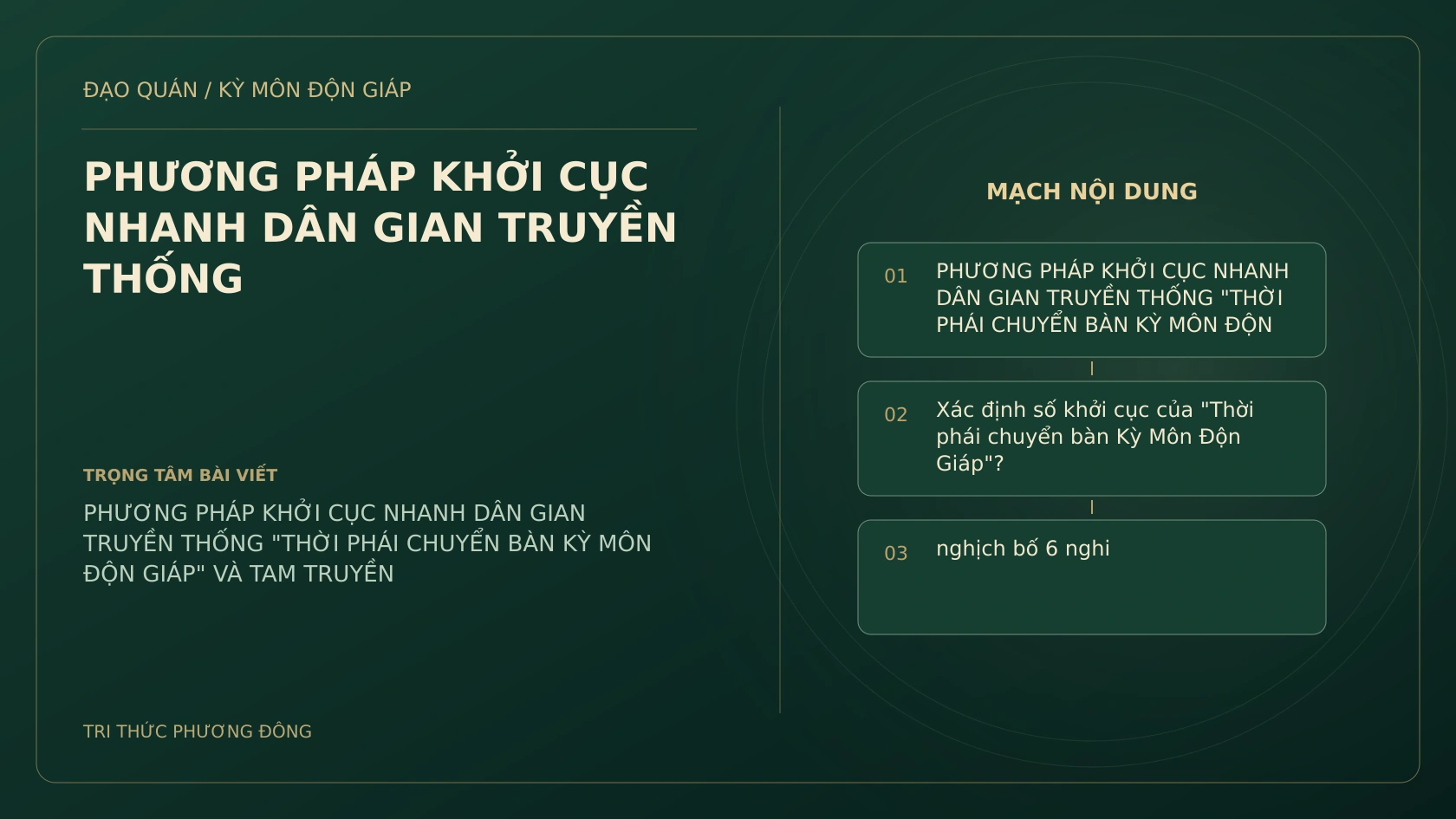PHƯƠNG PHÁP KHỞI CỤC NHANH DÂN GIAN TRUYỀN THỐNG