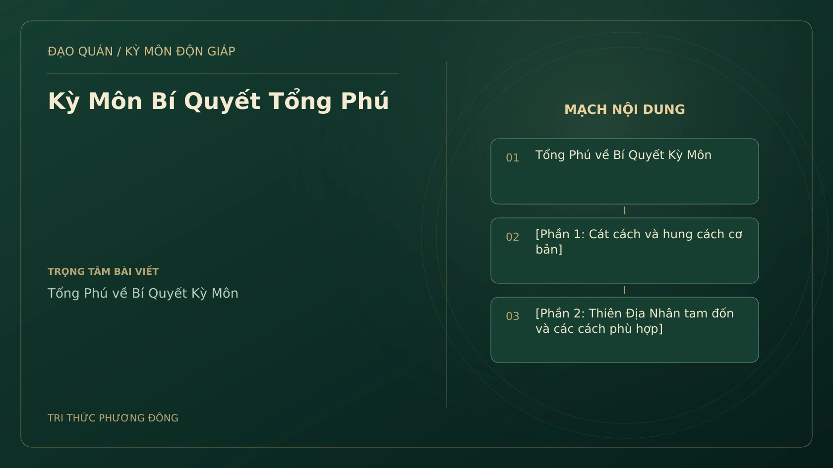 Kỳ Môn Bí Quyết Tổng Phú