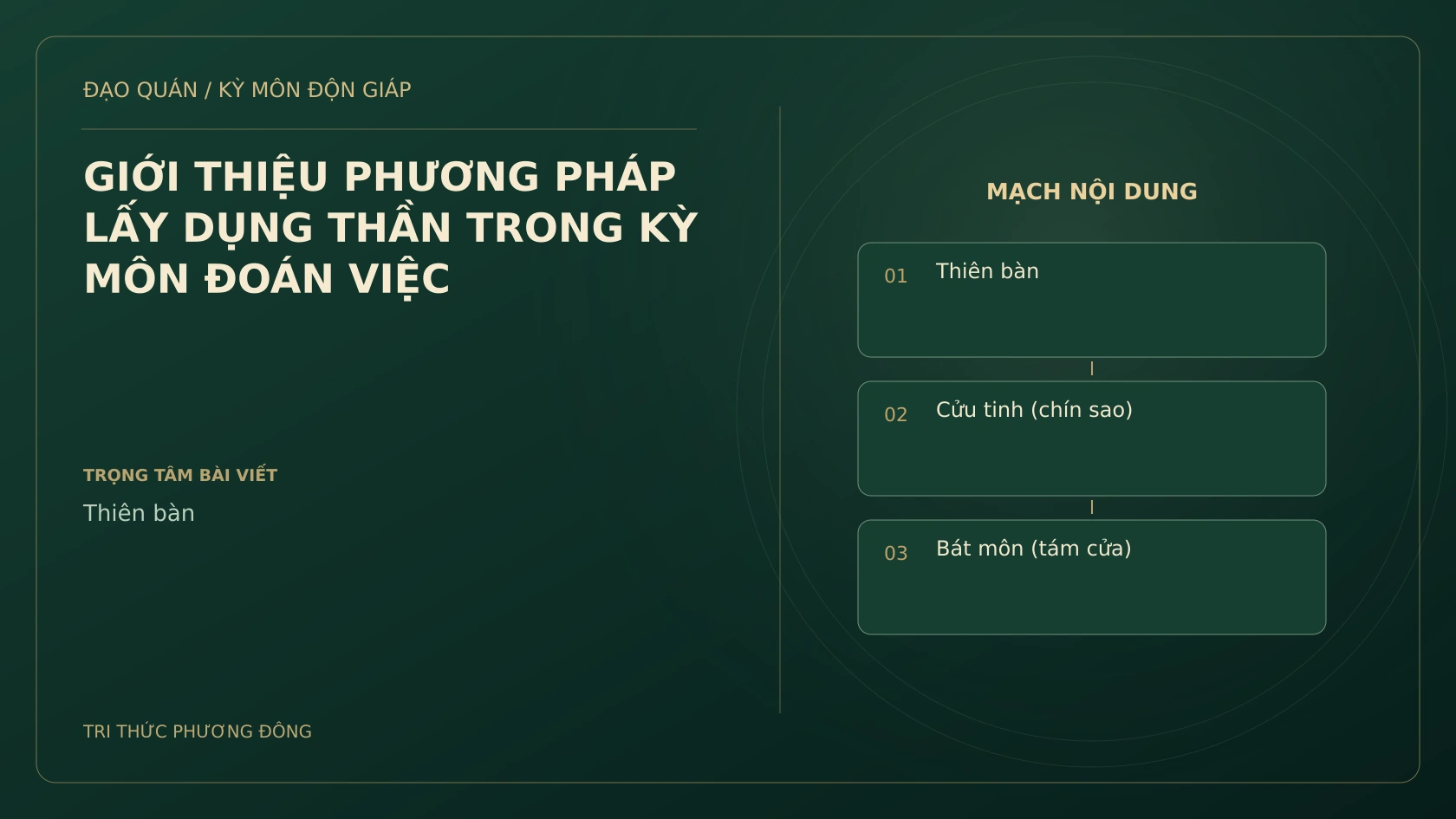 GIỚI THIỆU PHƯƠNG PHÁP LẤY DỤNG THẦN TRONG KỲ MÔN ĐOÁN VIỆC