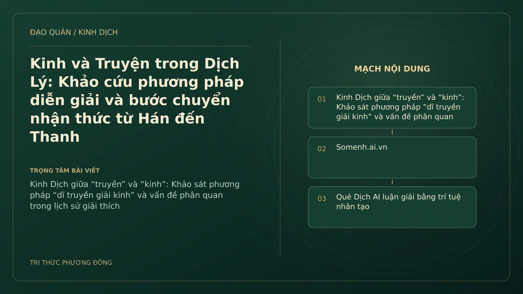 Minh họa Dịch học: Kinh và Truyện trong Dịch Lý: Khảo cứu phương pháp diễn giải và bước chuyển nhận thức từ Hán đến Thanh