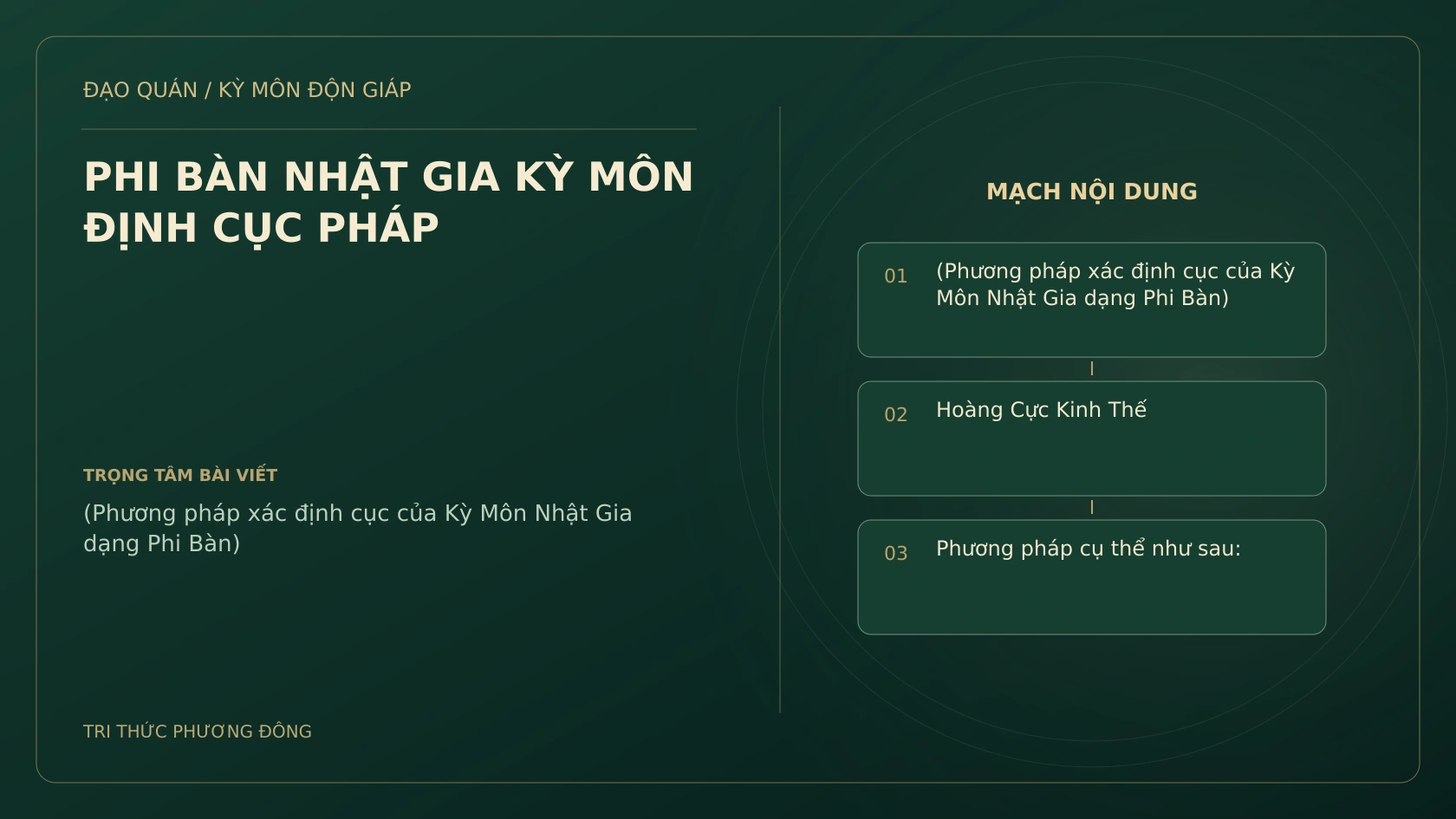 PHI BÀN NHẬT GIA KỲ MÔN ĐỊNH CỤC PHÁP