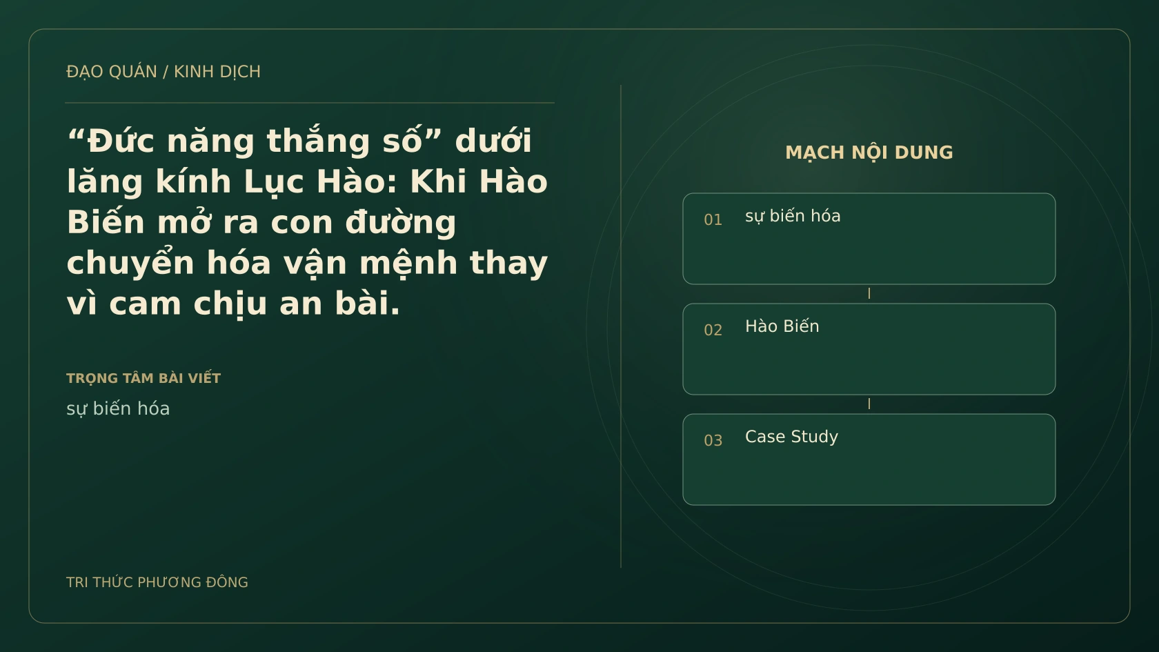 Minh họa Dịch học: “Đức năng thắng số” dưới lăng kính Lục Hào: Khi Hào Biến mở ra con đường chuyển hóa vận mệnh thay vì cam chịu an bài.
