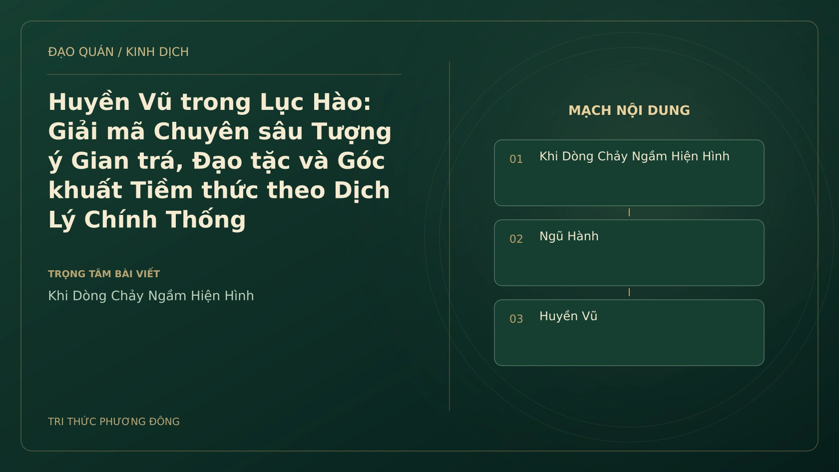 Minh họa Dịch học: Huyền Vũ trong Lục Hào: Giải mã Chuyên sâu Tượng ý Gian trá, Đạo tặc và Góc khuất Tiềm thức theo Dịch Lý Chính Thống