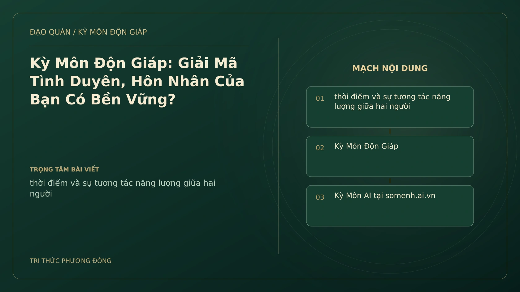 Kỳ Môn Độn Giáp: Giải Mã Tình Duyên, Hôn Nhân Của Bạn Có Bền Vững?