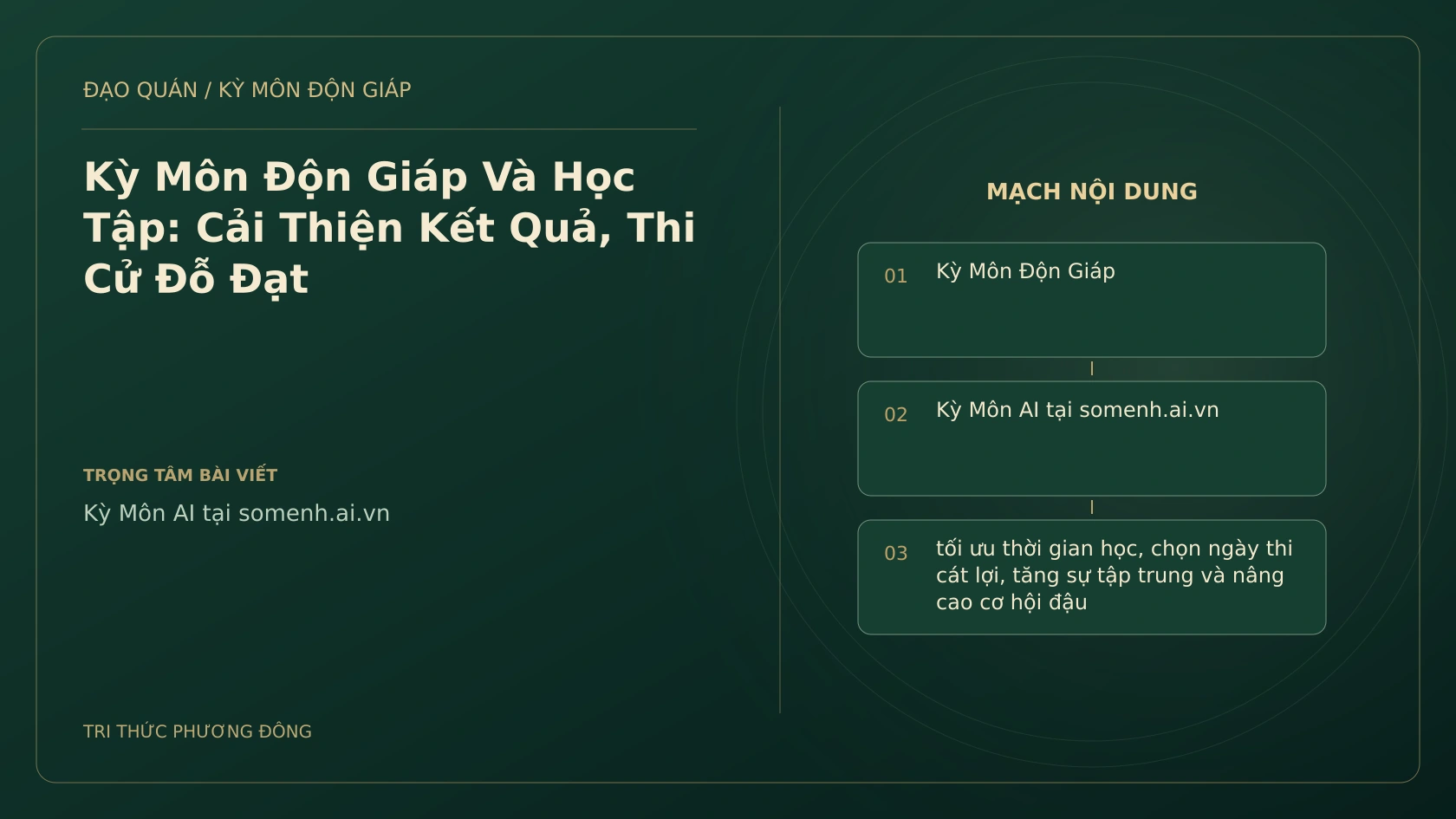 Kỳ Môn Độn Giáp Và Học Tập: Cải Thiện Kết Quả, Thi Cử Đỗ Đạt