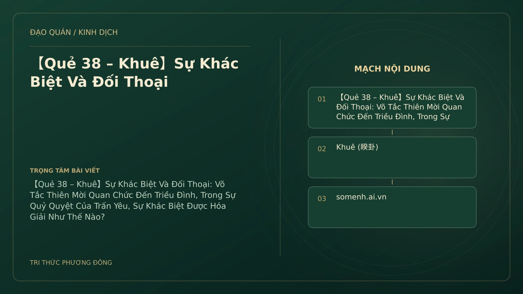 Minh họa Dịch học: 【Quẻ 38 – Khuê】Sự Khác Biệt Và Đối Thoại
