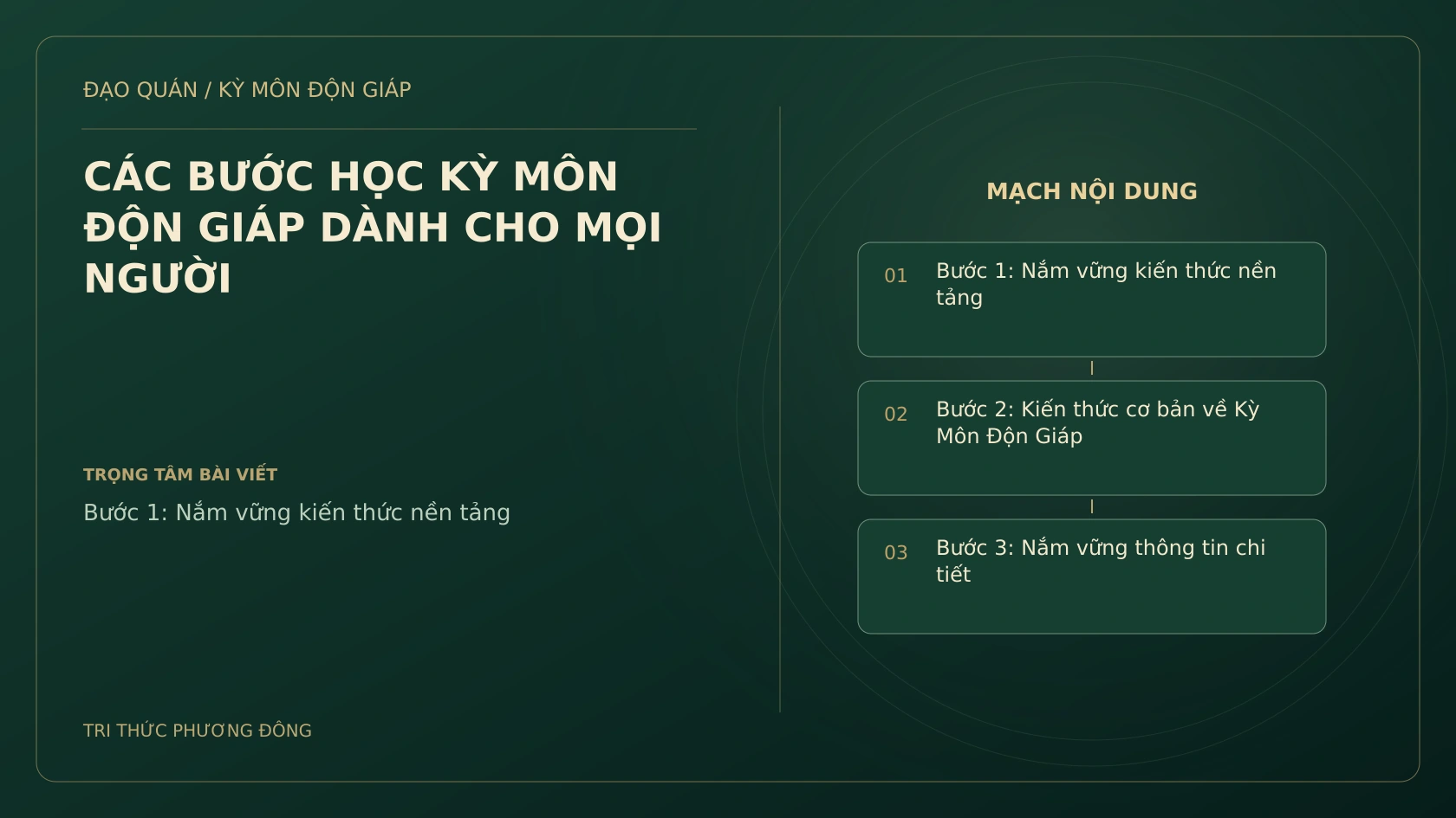 CÁC BƯỚC HỌC KỲ MÔN ĐỘN GIÁP DÀNH CHO MỌI NGƯỜI