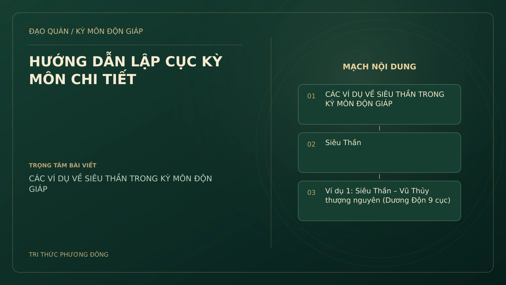 HƯỚNG DẪN LẬP CỤC KỲ MÔN CHI TIẾT