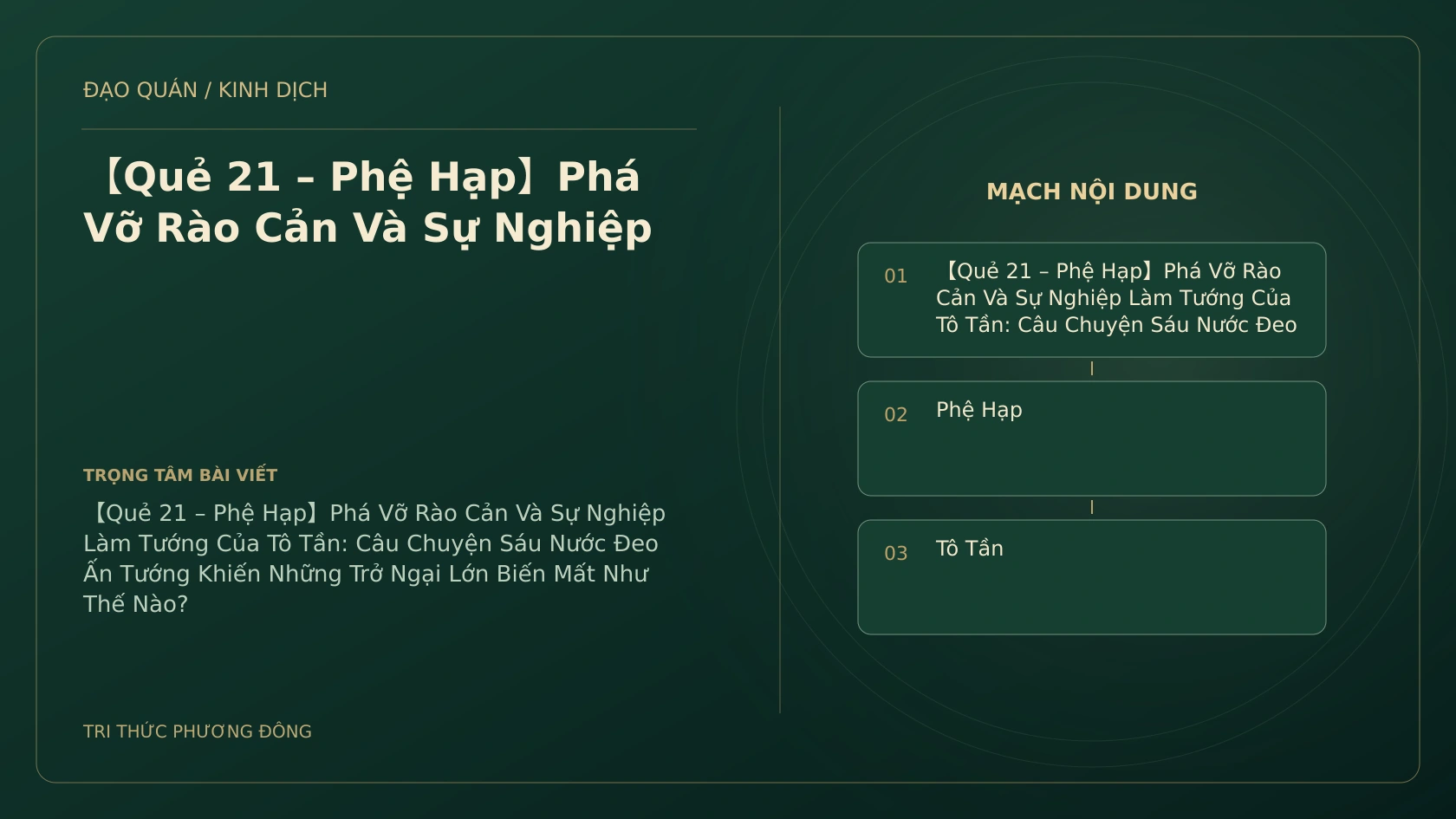 Minh họa Dịch học: 【Quẻ 21 – Phệ Hạp】Phá Vỡ Rào Cản Và Sự Nghiệp