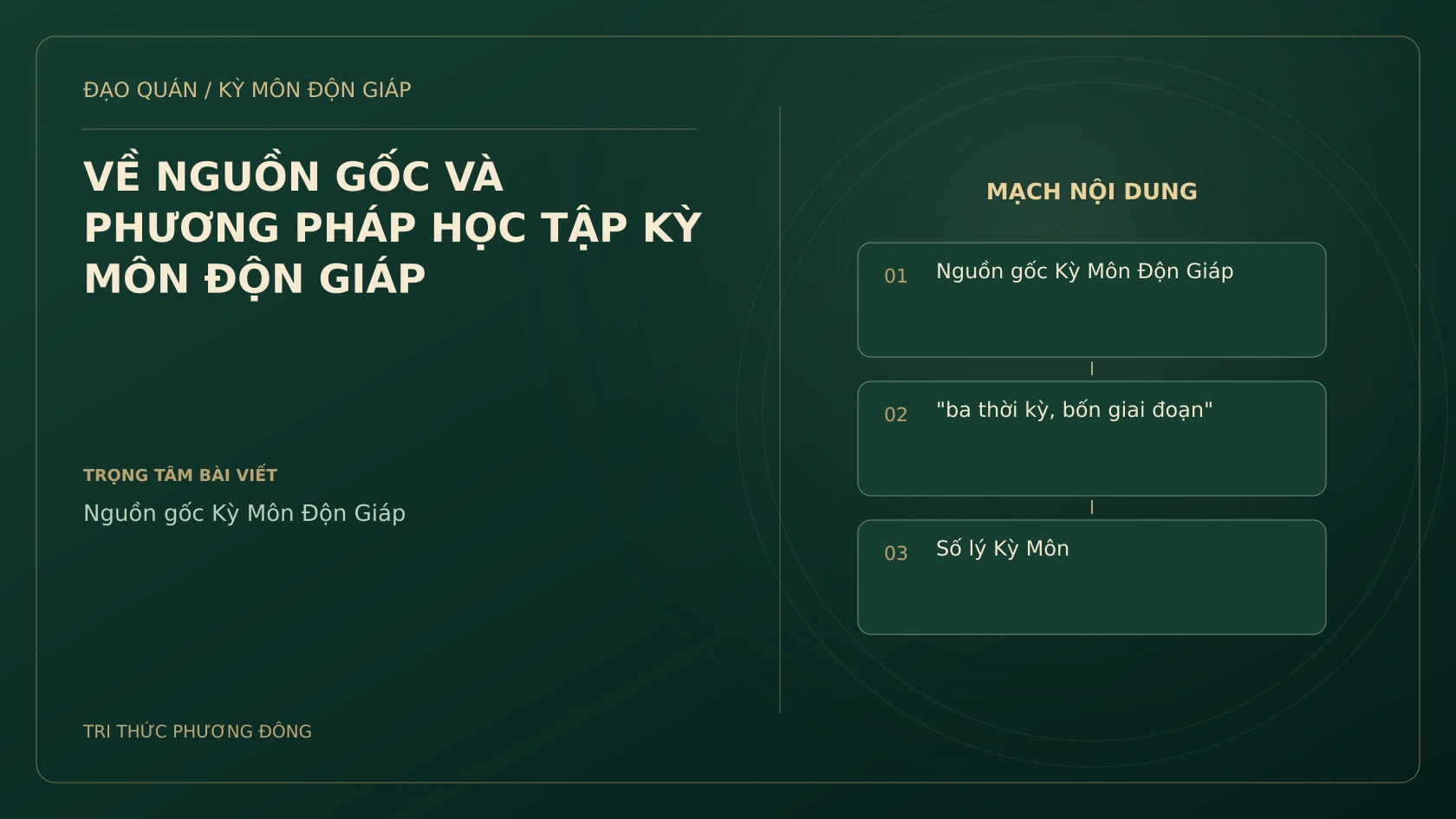 VỀ NGUỒN GỐC VÀ PHƯƠNG PHÁP HỌC TẬP KỲ MÔN ĐỘN GIÁP