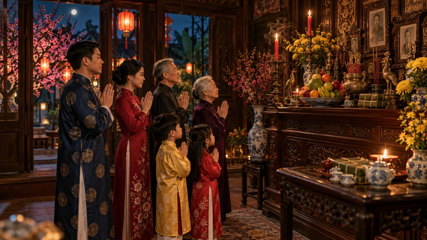 Lễ cúng giao thừa trong nhà