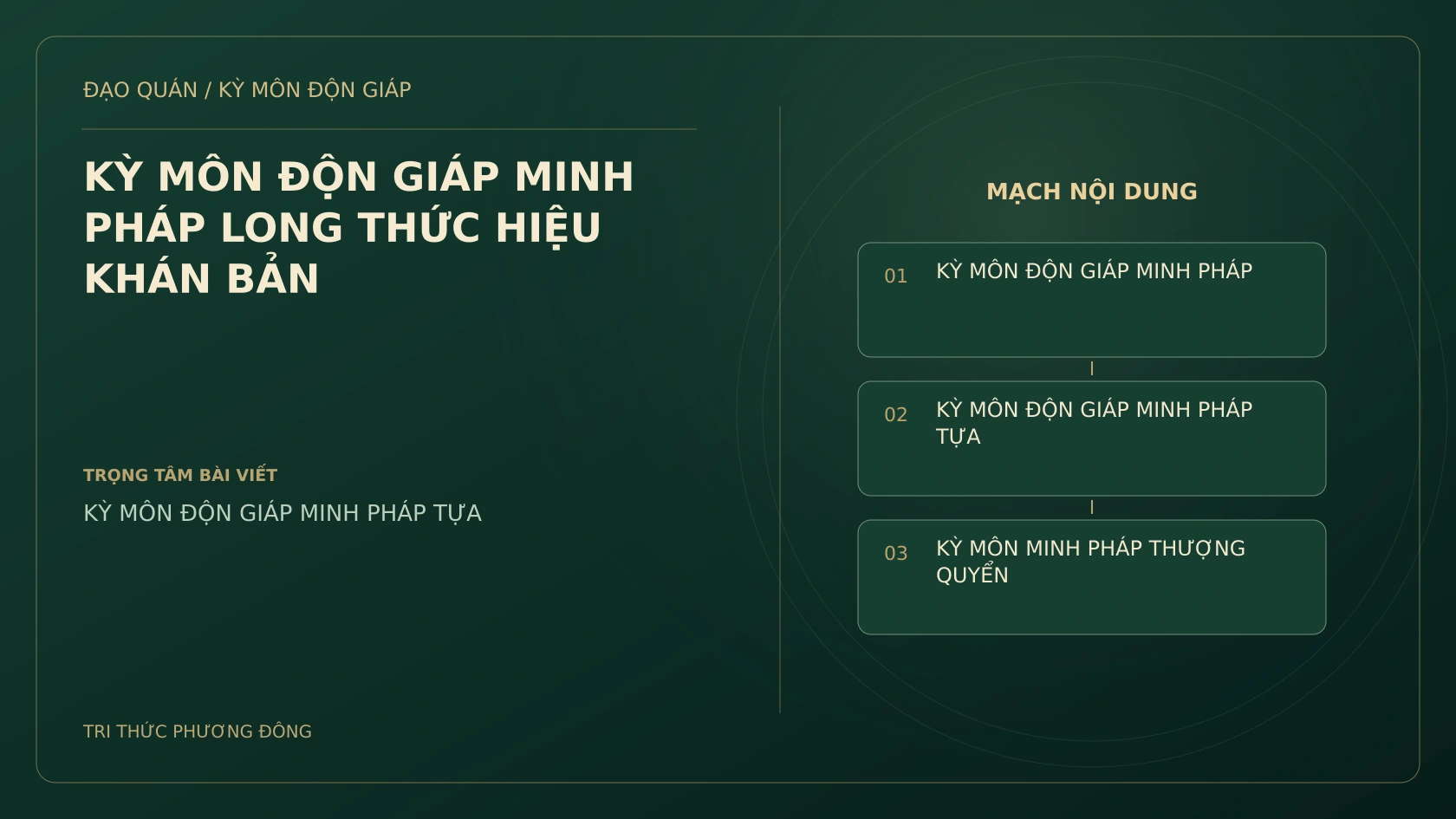 KỲ MÔN ĐỘN GIÁP MINH PHÁP LONG THỨC HIỆU KHÁN BẢN