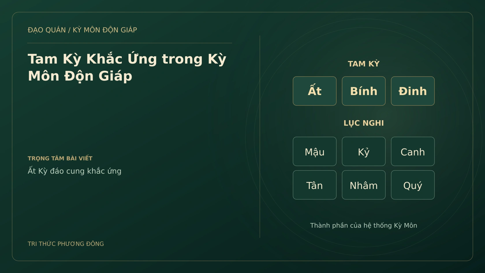 Tam Kỳ Khắc Ứng trong Kỳ Môn Độn Giáp