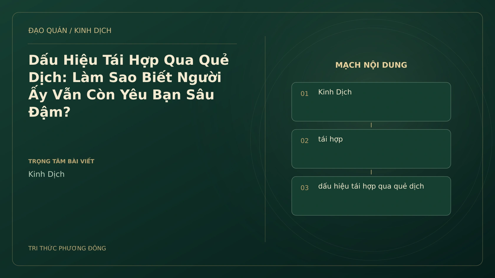 Minh họa Dịch học: Dấu Hiệu Tái Hợp Qua Quẻ Dịch: Làm Sao Biết Người Ấy Vẫn Còn Yêu Bạn Sâu Đậm?