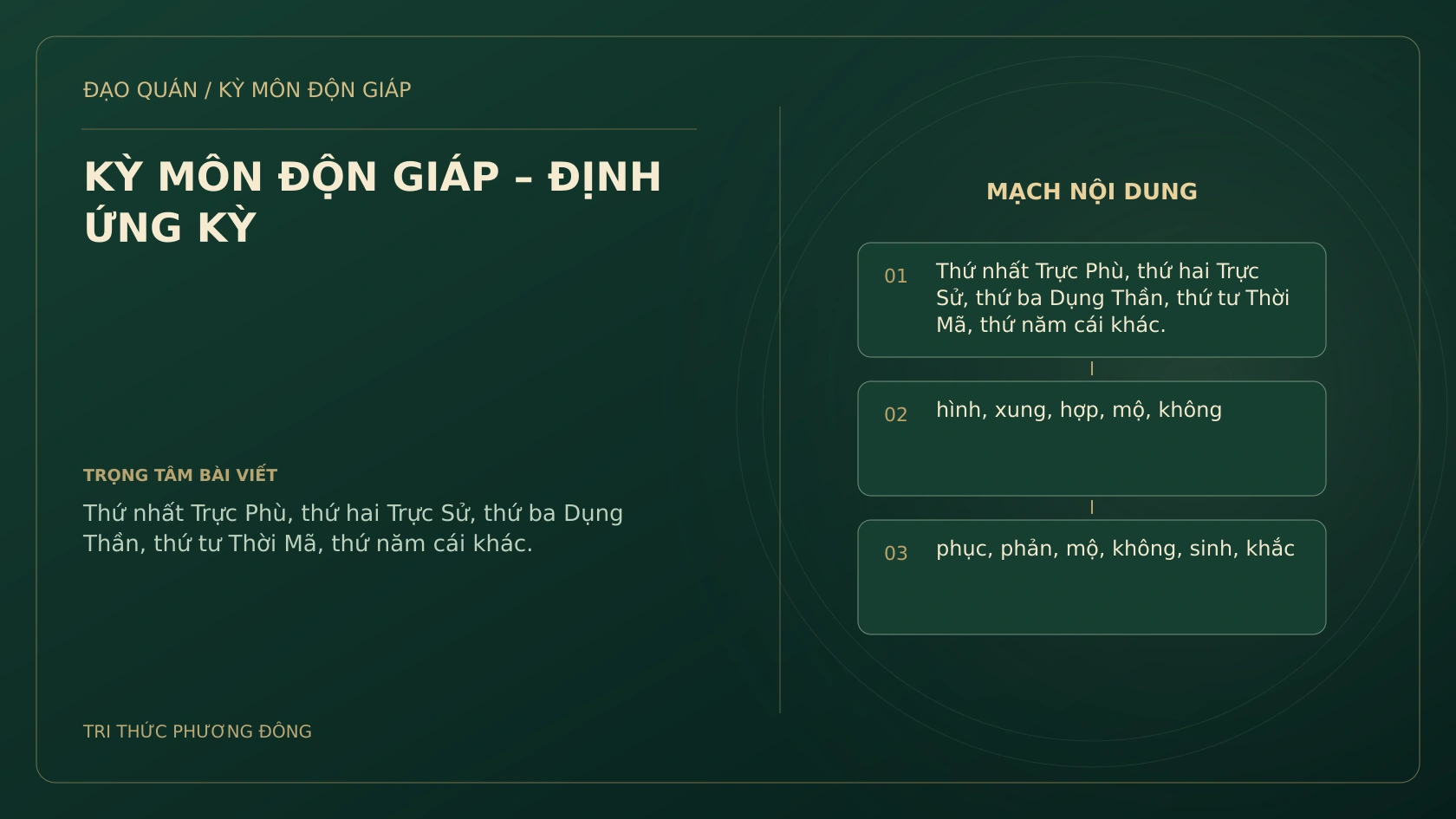 KỲ MÔN ĐỘN GIÁP – ĐỊNH ỨNG KỲ