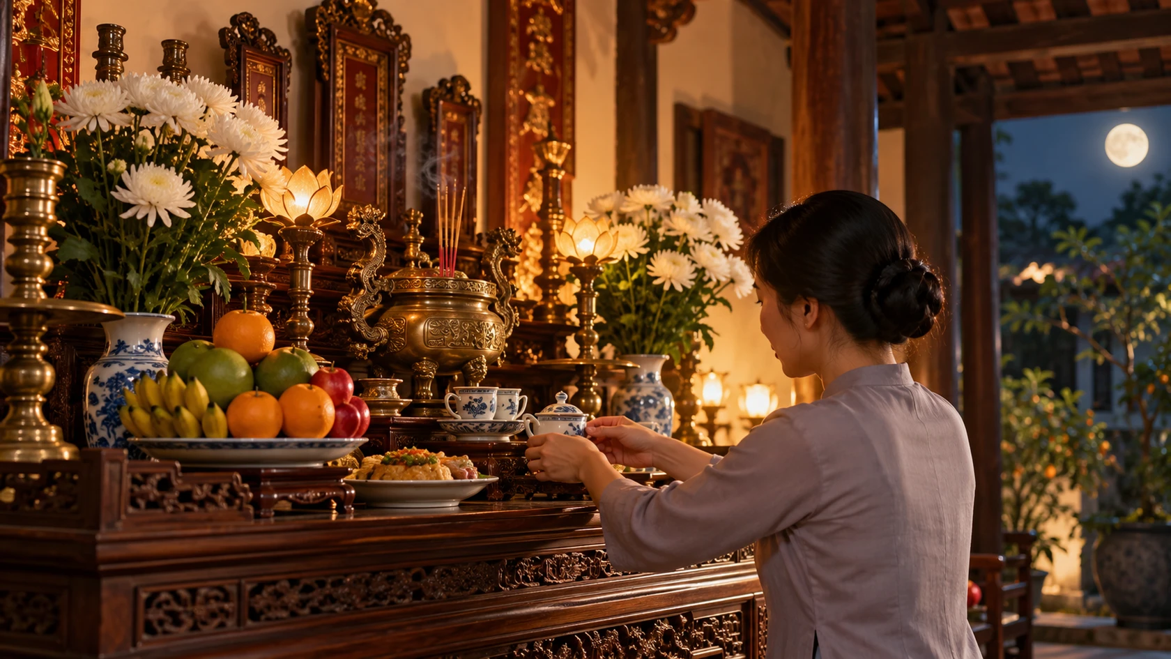 Văn khấn rằm tháng 4 năm Bính Ngọ 2026 (bài cúng gia tiên và Thổ Công mới nhất)