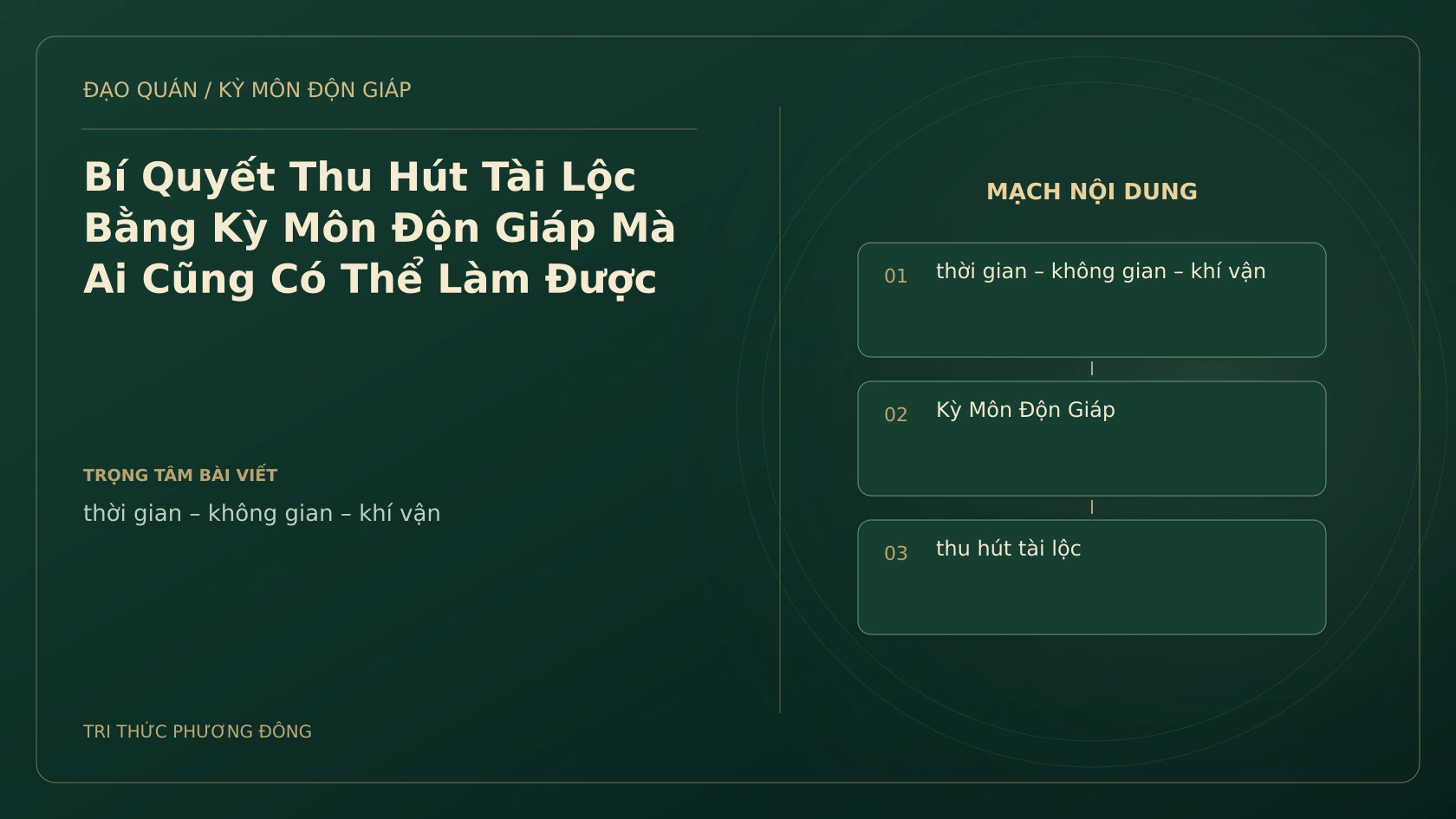 Bí Quyết Thu Hút Tài Lộc Bằng Kỳ Môn Độn Giáp Mà Ai Cũng Có Thể Làm Được