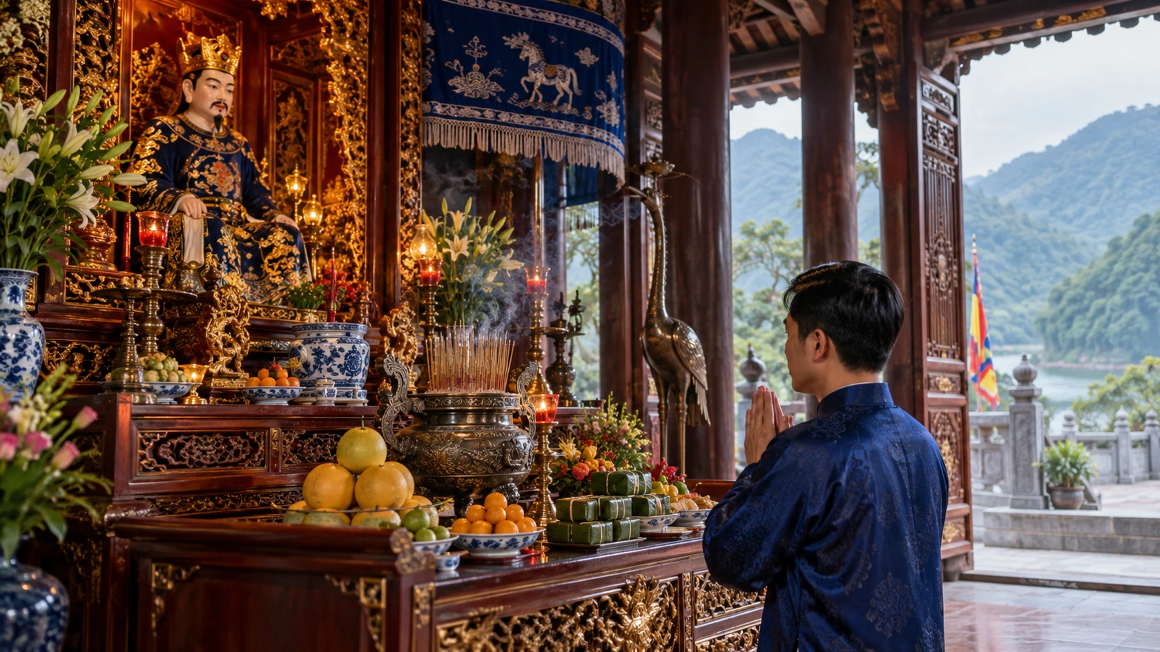 Văn khấn cúng tại đền ông Hoàng Bảy