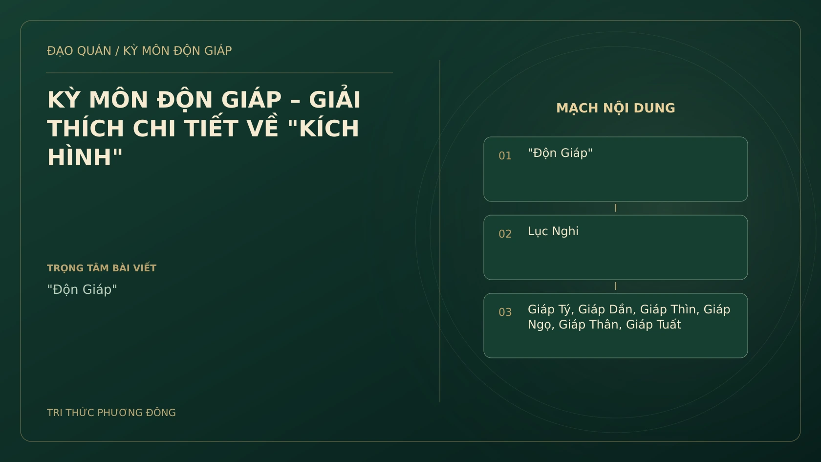 KỲ MÔN ĐỘN GIÁP – GIẢI THÍCH CHI TIẾT VỀ "KÍCH HÌNH"