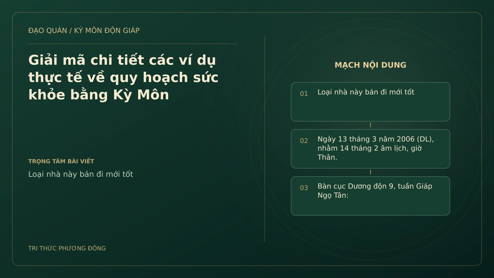 Giải mã chi tiết các ví dụ thực tế về quy hoạch sức khỏe bằng Kỳ Môn