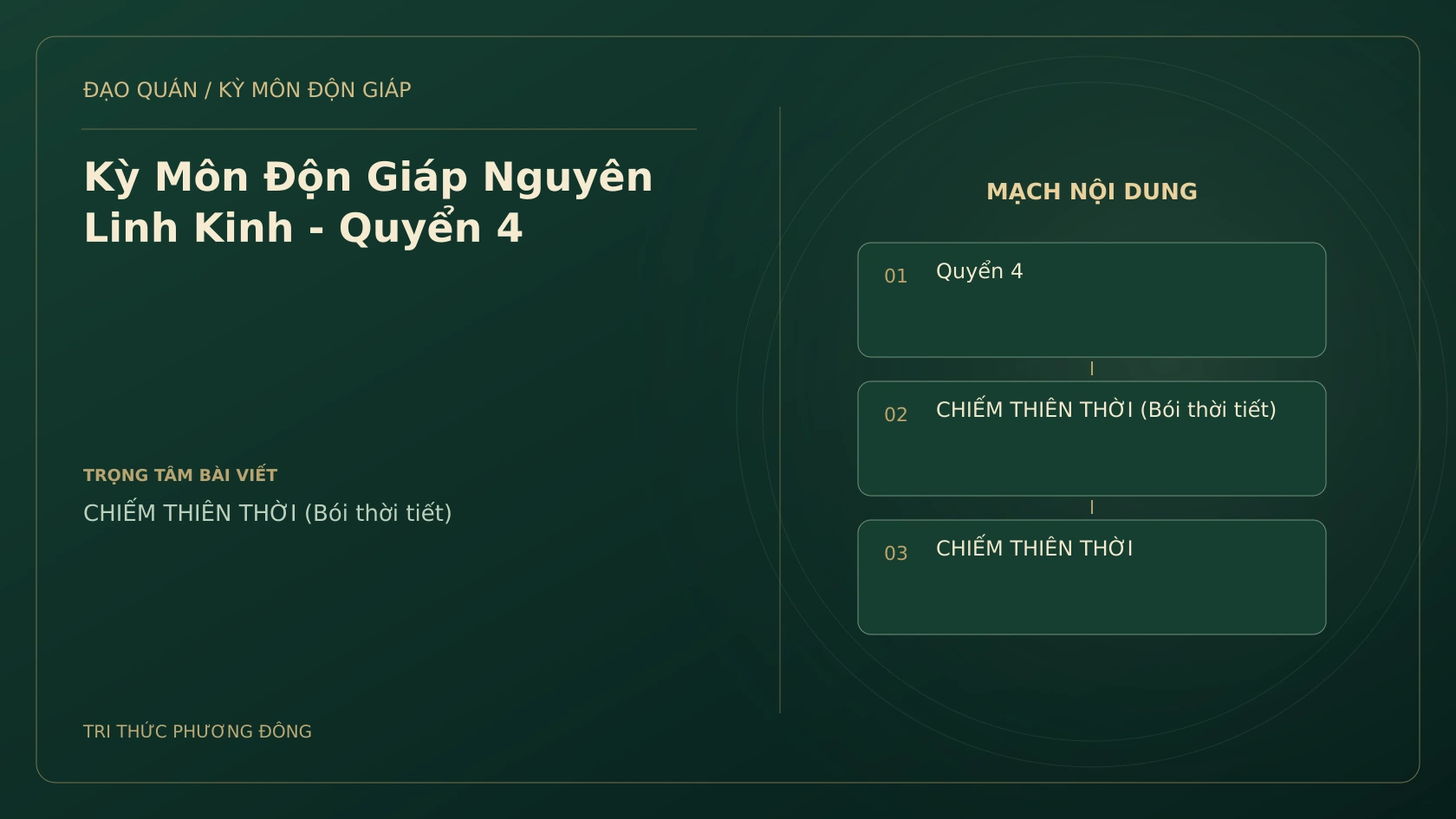 Kỳ Môn Độn Giáp Nguyên Linh Kinh - Quyển 4