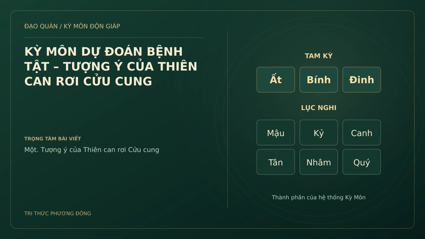 KỲ MÔN DỰ ĐOÁN BỆNH TẬT – TƯỢNG Ý CỦA THIÊN CAN RƠI CỬU CUNG