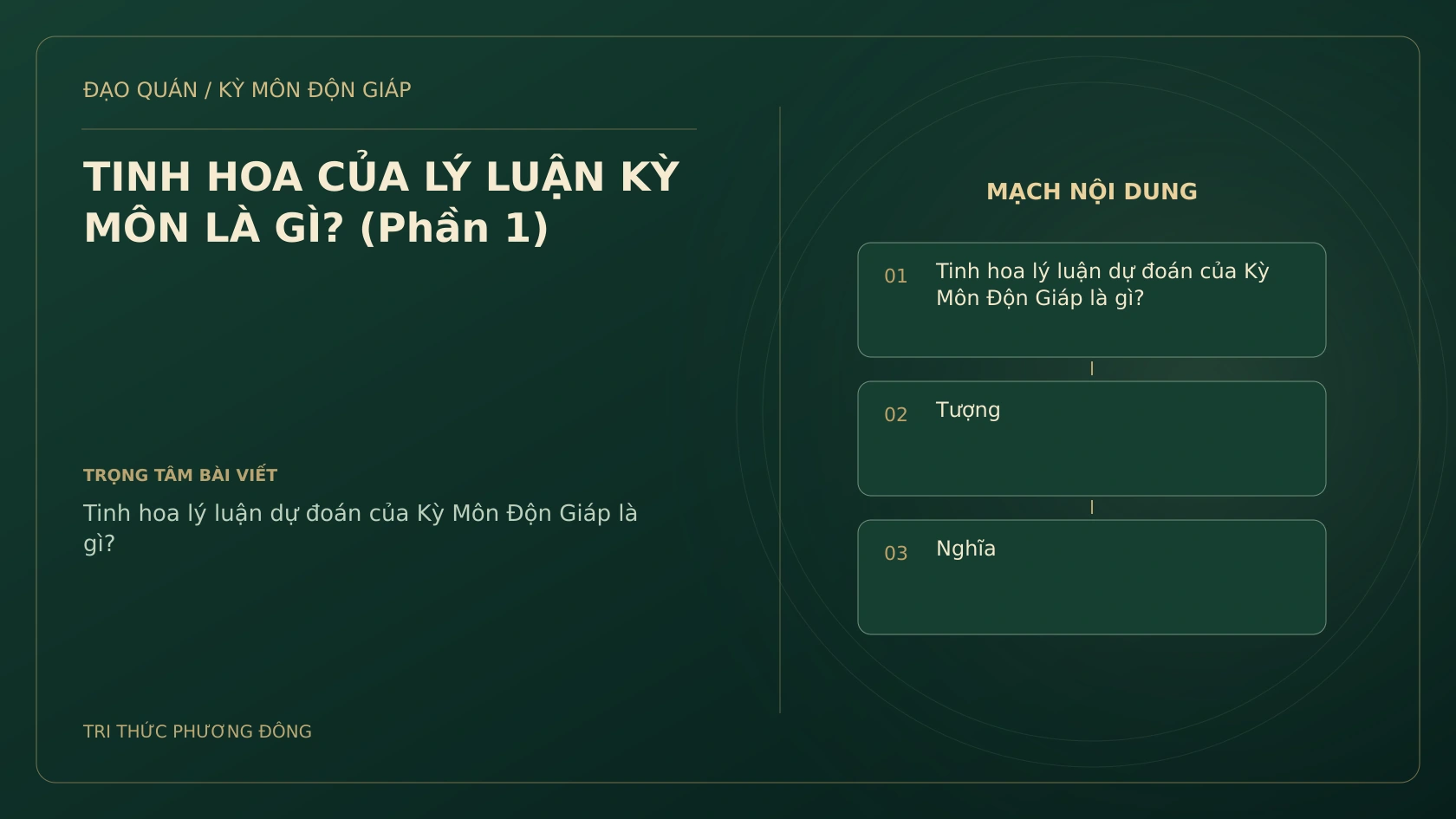 TINH HOA CỦA LÝ LUẬN KỲ MÔN LÀ GÌ? (Phần 1)