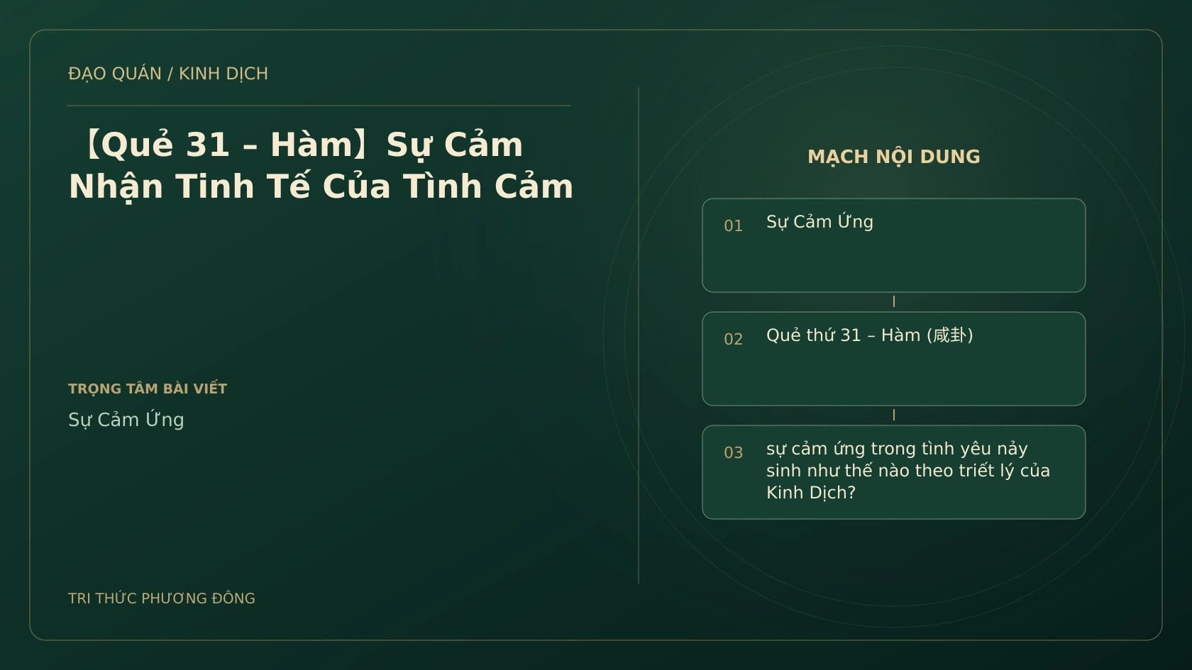 Minh họa Dịch học: 【Quẻ 31 – Hàm】Sự Cảm Nhận Tinh Tế Của Tình Cảm
