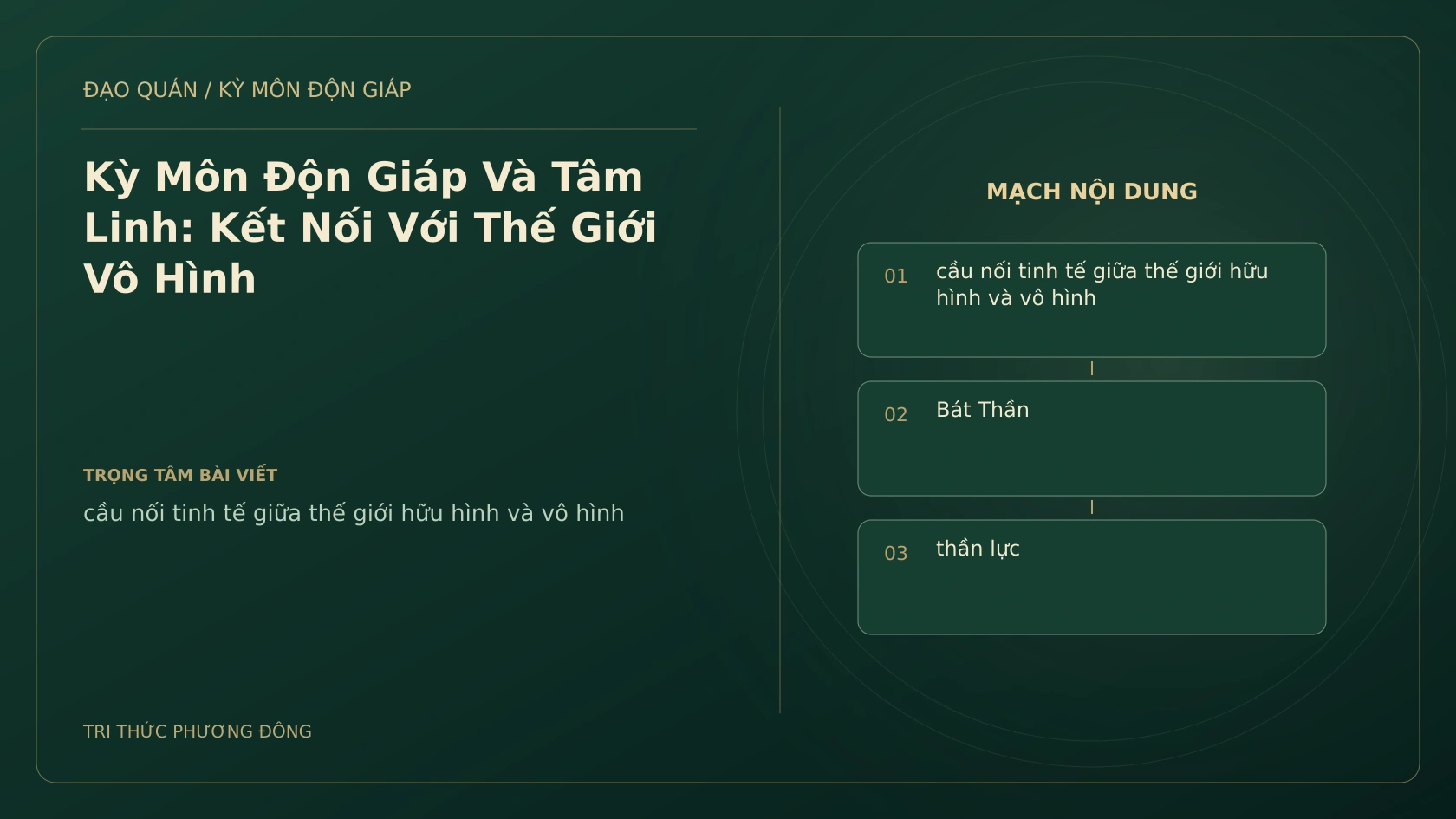 Kỳ Môn Độn Giáp Và Tâm Linh: Kết Nối Với Thế Giới Vô Hình