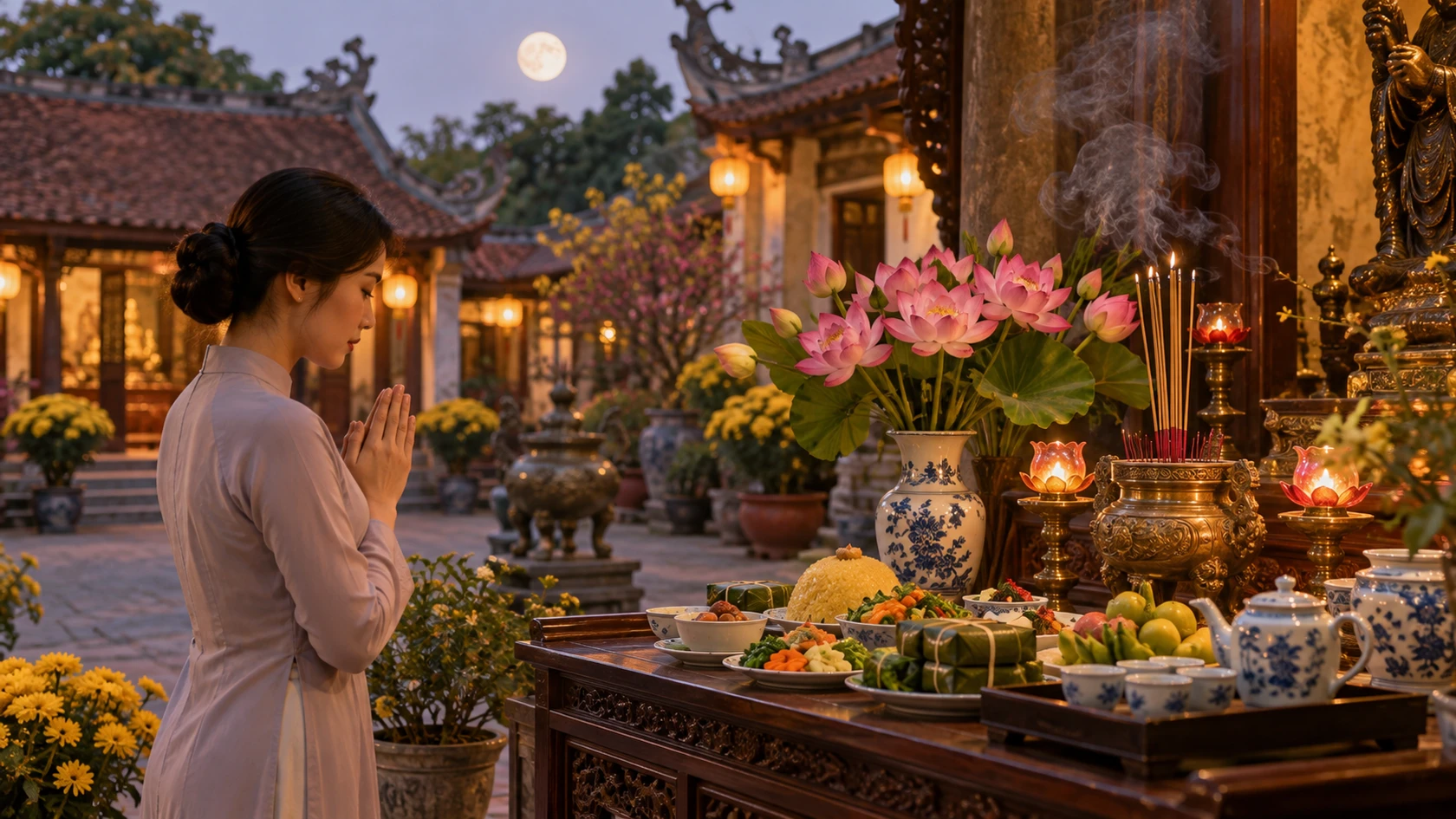 Văn khấn Rằm tháng Giêng đầy đủ chi tiết nhất