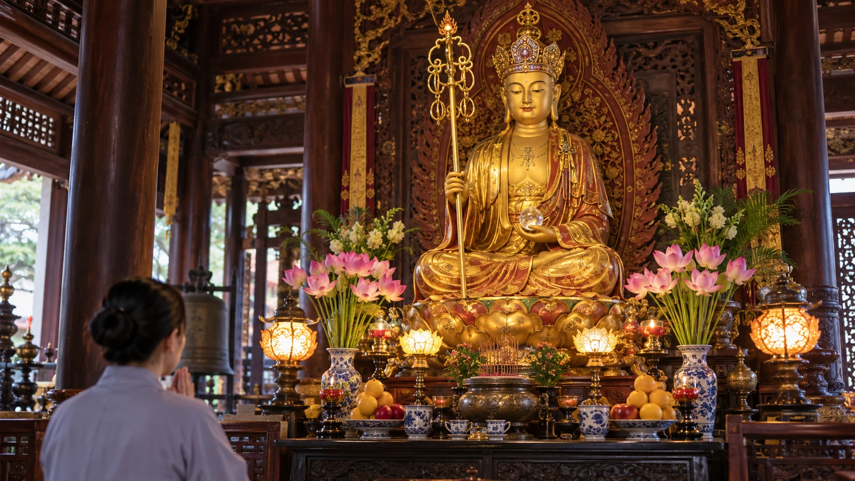Văn khấn lễ Đức Địa Tạng Vương Bồ Tát