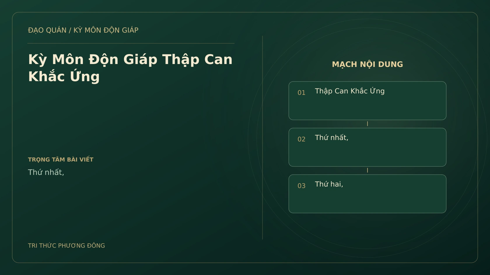 Kỳ Môn Độn Giáp Thập Can Khắc Ứng