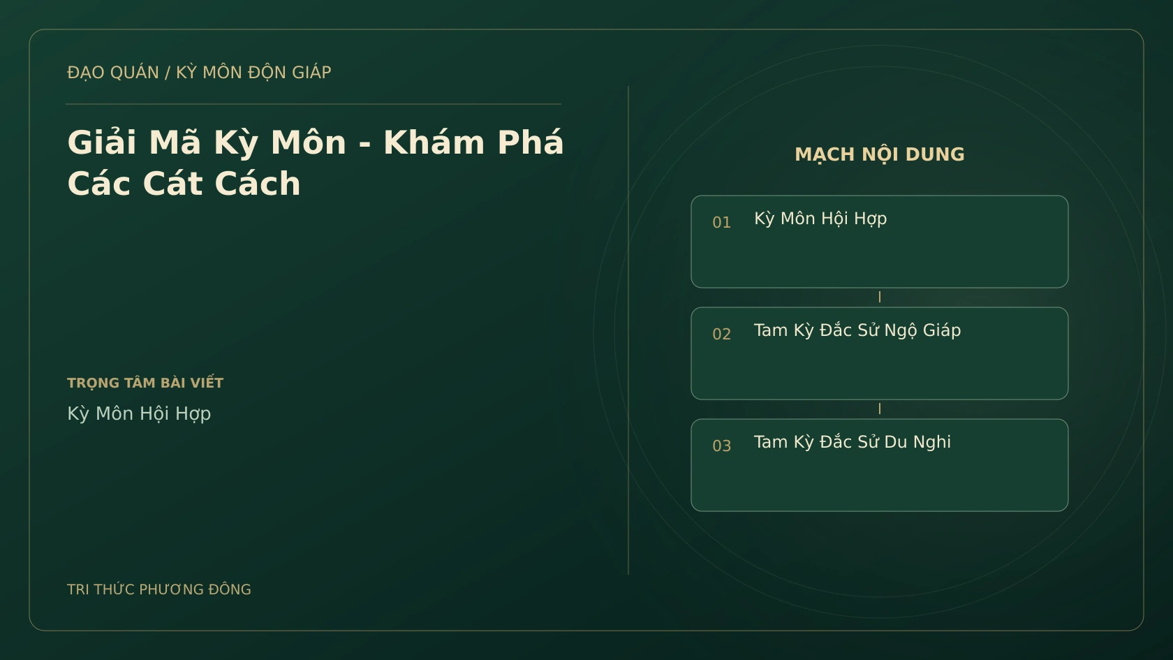Giải Mã Kỳ Môn - Khám Phá Các Cát Cách
