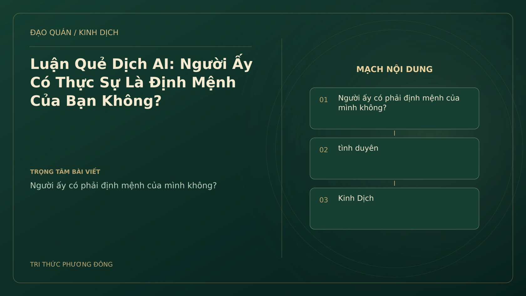 Minh họa Dịch học: Luận Quẻ Dịch AI: Người Ấy Có Thực Sự Là Định Mệnh Của Bạn Không?